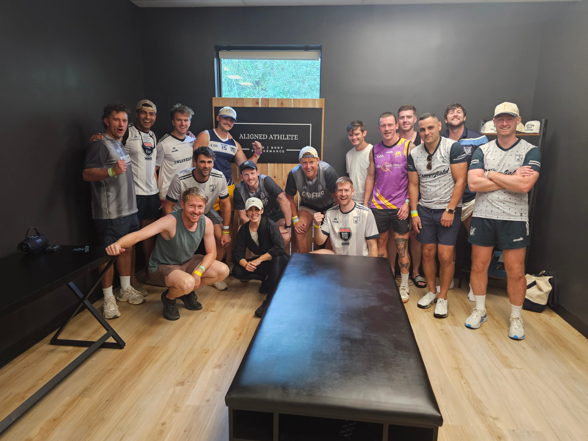 The Aligned Athlete community in the performance therapy studio
